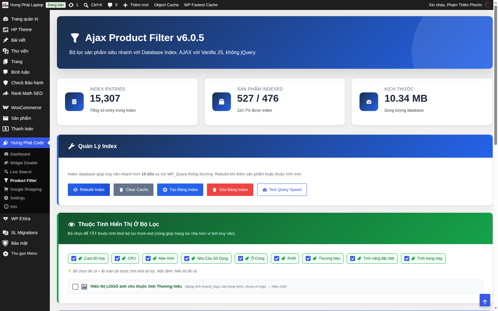 Trang Product Filter