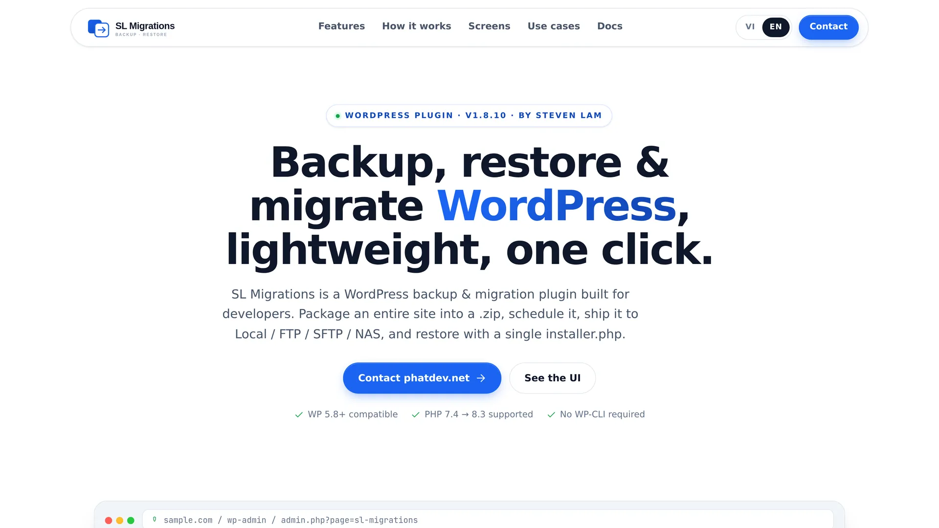 SL Migrations landing page